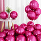 Chrome Hot Pink Balloons, 50 Pcs 10 Inch Double-Layered Metallic Hot Pink Balloons, Shiny Thick Chrome Metallic Fuchsia Pink Latex Helium Balloons For Girls Women Birthday Wedding Party Decoration