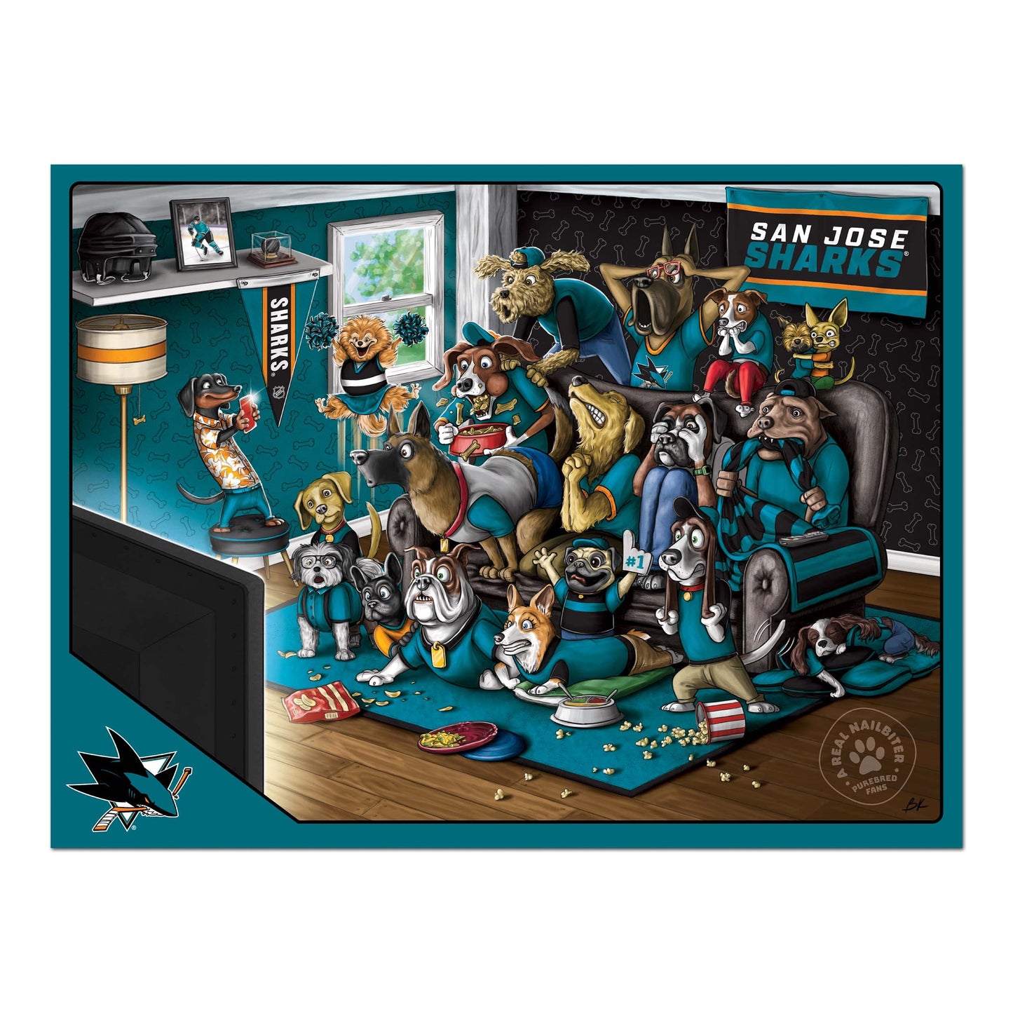 YouTheFan NHL San Jose Sharks 500pc Puzzle - Cardboard, Team Colors, Model 2502694