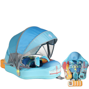 Mambobaby Float Deluxe Baby Pool Float: Safe & Comfortable Swim Trainer for Infants & Toddlers, Non-Inflatable Design, Fun Water
