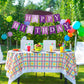 Eaezerav Purple Happy Birthday Banner Signs Happy Birthday Bunting Banner, Birthday Party Garland Decorations For Women Girls, N