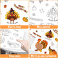 1 Pack Fall Thanksgiving Coloring Tablecloth for Kids, Disposable Thanksgiving Turkey Pumpkin Color-in Paper Table Cover, Fall T