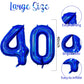 Number 40 Balloon 40 Inch, Navy Blue Big Number Balloon, Giant Foil 40 Balloons Numbers, Helium Birthday Balloons Number For Wom