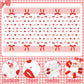 ArianQicult 3Pcs Bow Party Tablecloths - Red Cherry Party Table Covers Decorations Coquette Bow Rectangular Plastic Disposable T