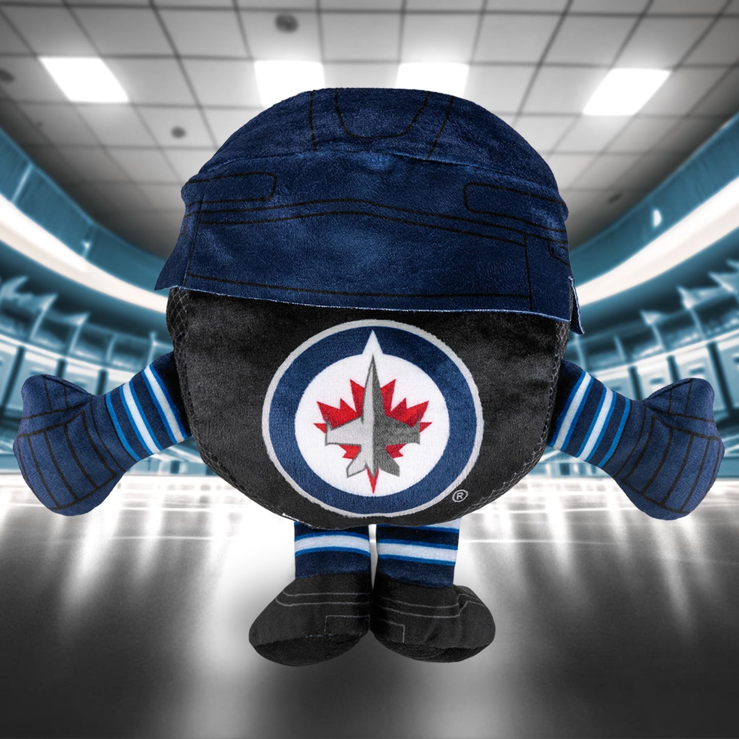 Bleacher Creatures Winnipeg Jets 8'' Nhl Kuricha Hockey Puck Sitting Plush - Soft Chibi Inspired Plush