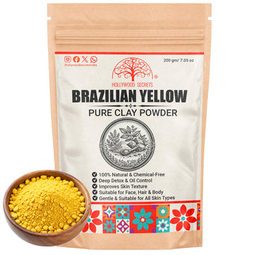 Hollywood Secrets Clay Powders 200Gms (Pure Brazilian Yellow Clay)