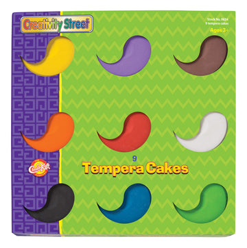 Creativity Street Chenille Kraft Tempera Cakes 9 Assorted Colors, 1 Count (Pack of 1)