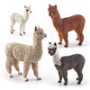Wonwontoys Alpaca Toys 4Pcs Alpaca Figure Forest Jungle Animal Toy Figurines For Kids Farm Animals Gift For Kids Toddlers