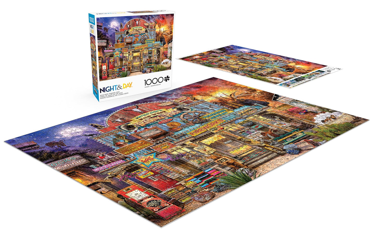 Buffalo Games - Jeff Haynie - Wild West Trading Post - 1000 Piece Jigsaw Puzzle for mature-themeds Challenging Puzzle Perfect for Game Nights - Finished Puzzle Size is 26.75 x 19.75