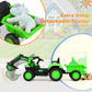 Mellcom Ride On Excavator With Detachable Trailer, 12V Kids Electric Vehicles Ride On Toy With Remote Control, Kids Car With Dig