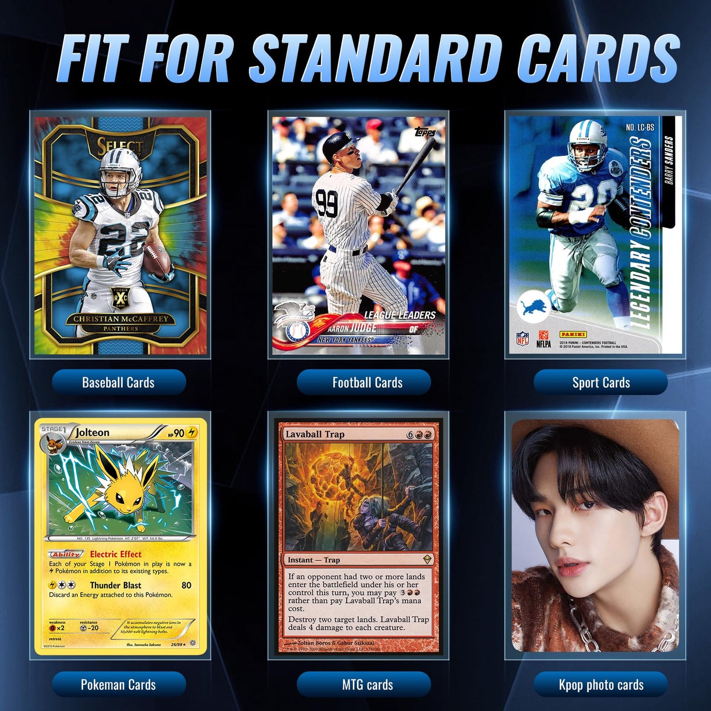 1200 Counts Card Sleeves, Penny Clear Card Sleeves For Trading Cards, Baseball Card Sleeve, Trading Card Sleeve, Soft Plastic Ca