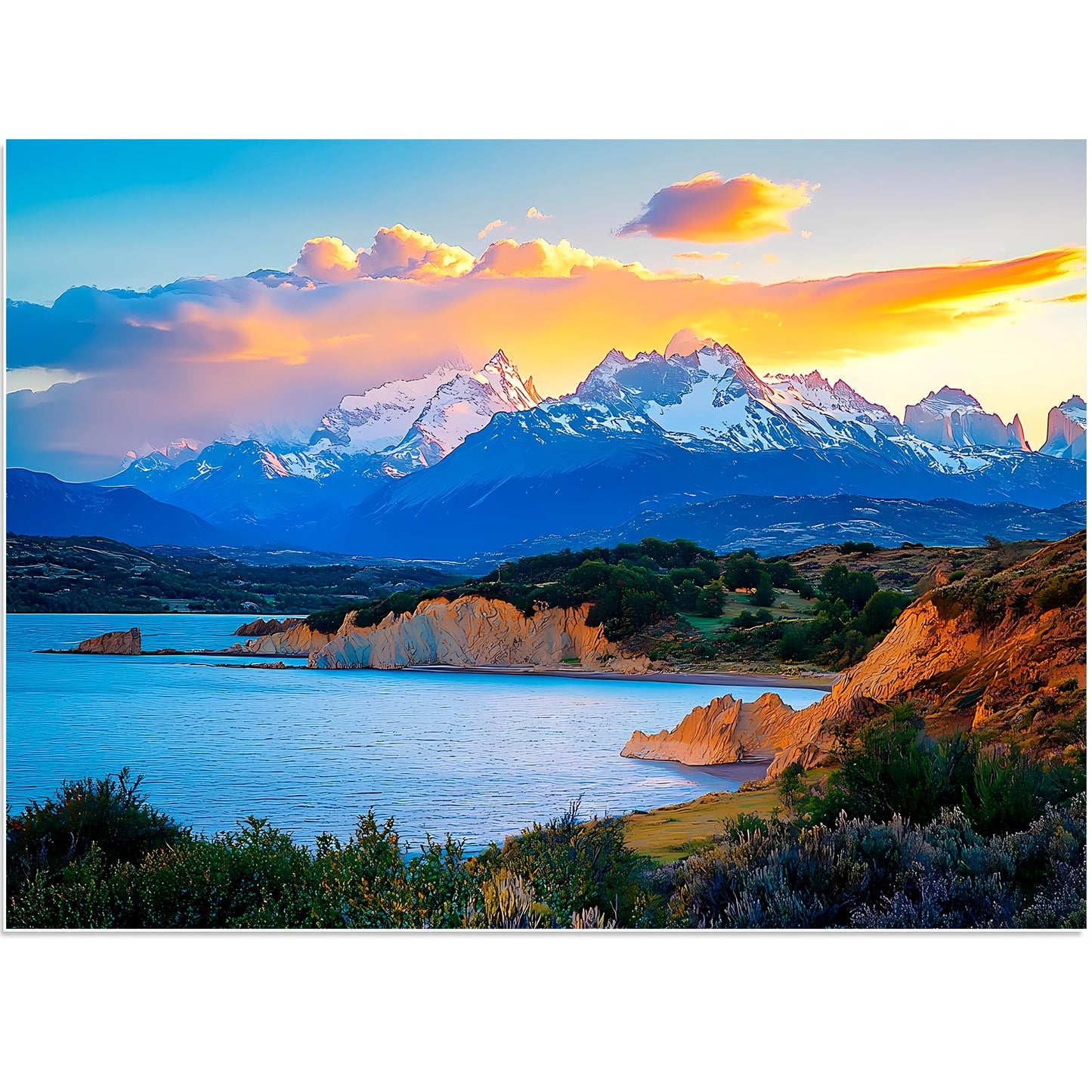 500 Pieces Puzzles for mature-themed  Jigsaw Puzzle 500 Piece for Kids Seniors Puzzle Mountain Lake  Challenging Puzzle Gift for Mom Dad Friend Family Activity Games Nights Home Decor Wall Art 20.5x15IN