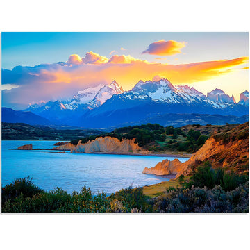 500 Pieces Puzzles for mature-themed  Jigsaw Puzzle 500 Piece for Kids Seniors Puzzle Mountain Lake  Challenging Puzzle Gift for Mom Dad Friend Family Activity Games Nights Home Decor Wall Art 20.5x15IN