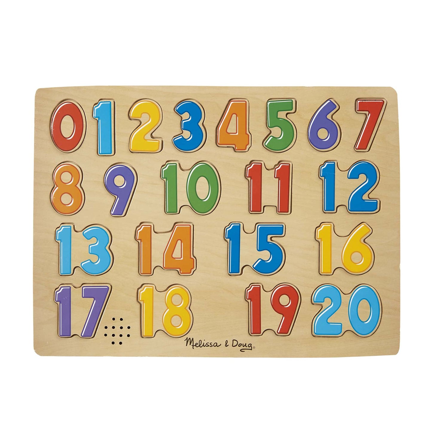 Melissa & Doug Numbers Sound Puzzle - Wooden Puzzle With Sound Effects (21 Pcs)