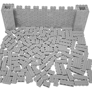 Minizfigs 265 Pieces Dark Gray Masonry Profile Bricks Set Building Blocks For Bulk Brick Wall Parts And Pieces City Castle Medie