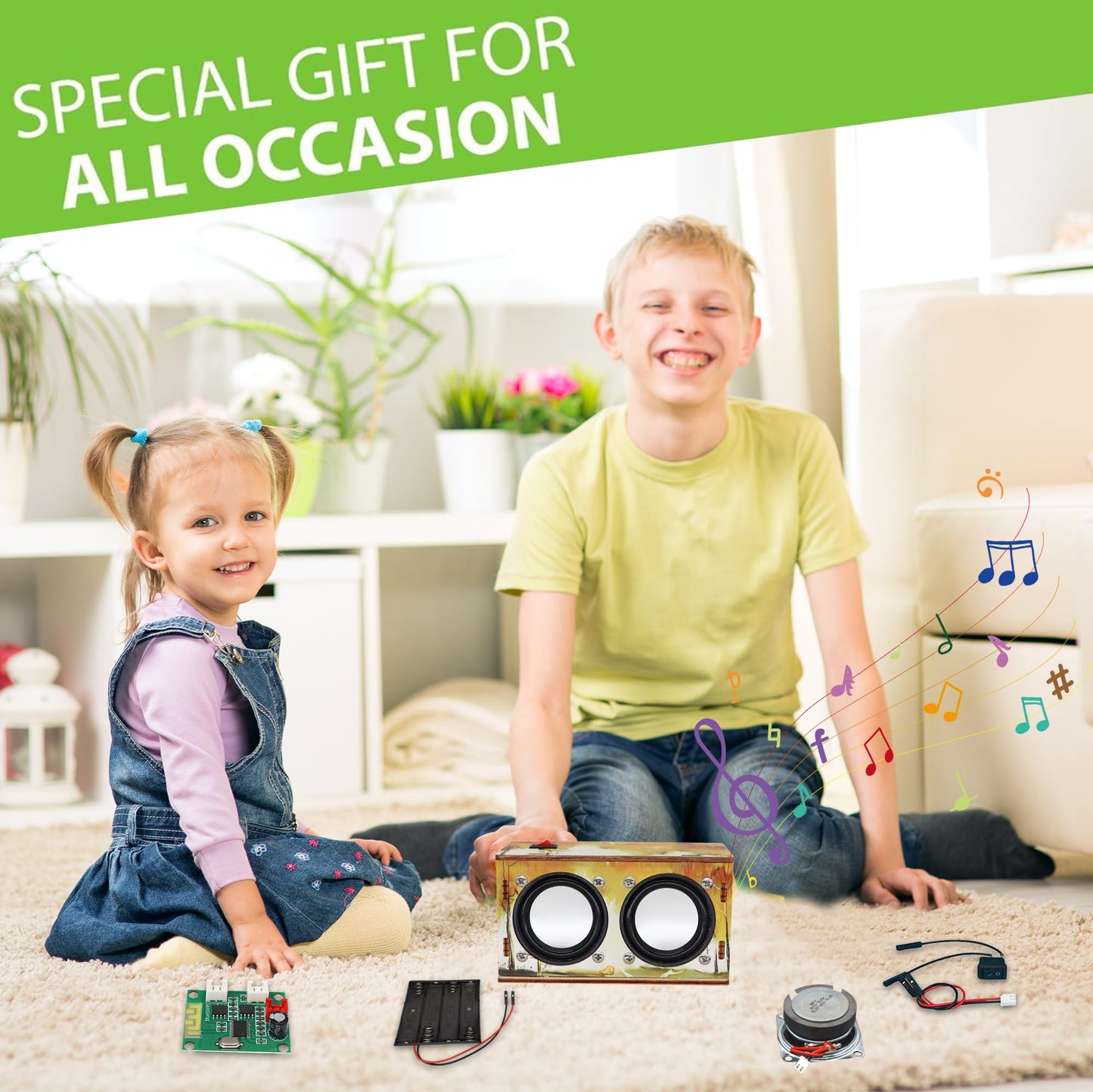 Gifts For Teen Girls Boys - Science Kits For Kids Age 8-10-12-14 - Crafts For Girls 8-12| Stem Toys Build Bluetooth Speaker Kit|