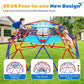 Zupapa Climbing Dome With Hammock, Supports Up To 1000Lbs Jungle Gym, 10Ft Dome Climber With Hammock For Kids 3 To 10 Outdoor Play Equipment