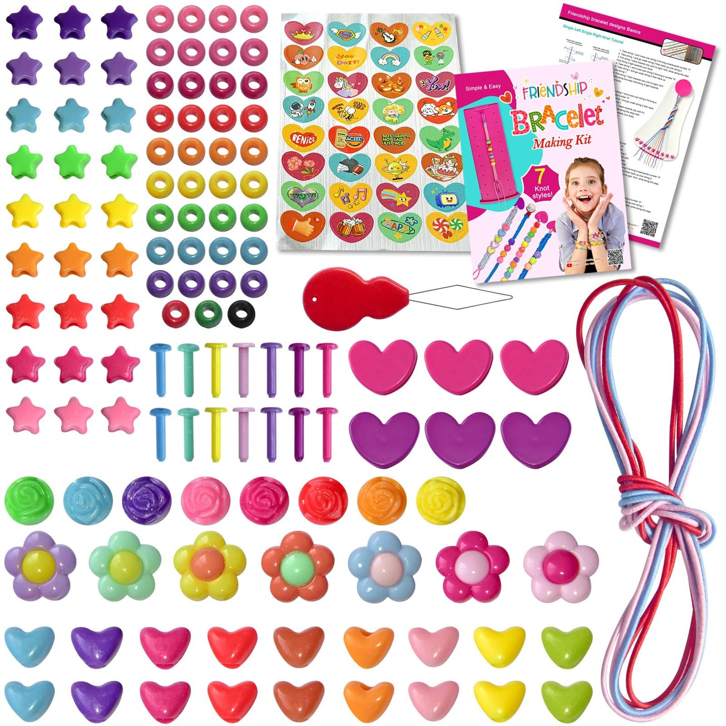 Friendship Bracelet Making Kit toys ,ages for 8 9 10 11 12 Year Old Girls, Kids Travel Activity Set,diy kit,Arts and Crafts Brac
