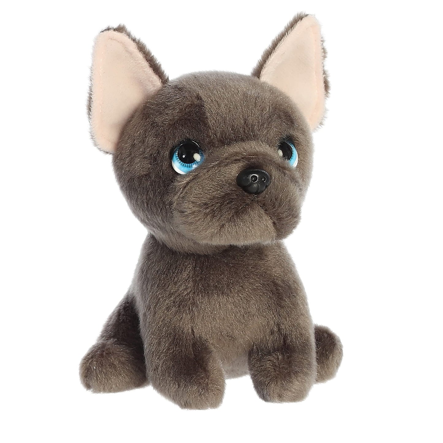 Aurora Expressive Petites Bonbon French Bulldog Stuffed Animal - Emotional Connection - Loving Companions - Gray 7 Inches