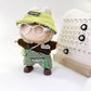 Stylish Adorable 17cm Dolls Clothes  6PCS Doll Outfits Dress-Up with Hat + Top + Pants + Glasses + Shoes + Pendant Accessories (No Dolls)