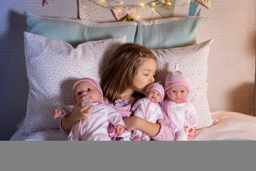 Jc Toys | Berenguer Boutique | La Baby Doll Outfit | 2 Piece White And Pink Onesie|Washable| Ages 2+ | Fits Dolls 14'- 18'