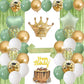 Sage Green Birthday Decorations With Happy Birthday Banner Olive Green Fringe Curtain Sash Foil Balloon Eucalyptus Retro Green W