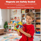Magformers Rainbow 62-Piece Magnetic Tiles Set - STEM Educational Toy for Kids, Multi-colored Building Blocks for Problem-Solving Skills