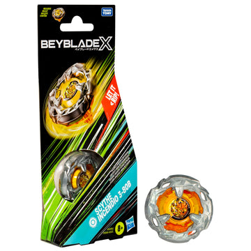 BEY cutting edge Beycutting edge X Scythe Incendio 3-80B Booster Pack Set with Stamina Type Right-Spinning Top; Battling Top Toys for 8 Year Old Boys and Girls