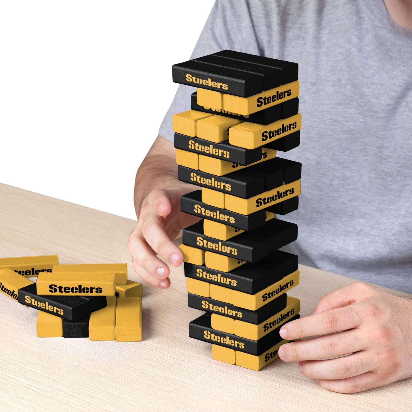 Foco Pittsburgh Steelers Stackable Blocks Game