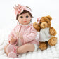 Ekokiz Reborn Baby Doll - 22-Inch Lifelike Baby Doll Soft Cloth Body Newborn Baby Dolls With Clothes And Toy Accessories Christm