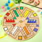 Kathfly Fast Track Board Game Wooden 3-6 Players Board Game Set With 24 Board Game Pieces And 2 Dice, Fast Track Game Night For Adult Teens Family Game, 6 Colors (14.2 Inch)