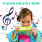 Crafteem Color Blues Harmonica, Key Of C For Kids, Children, Toddler And Beginners,10 Hole 20 Tones Musical Instrument Toy Gift