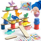 Montessori Dinosaur Toys For 1 2 3 4 Year Old Toddlers, Preschool Education Toys For Ages 2-4 Boys Girls Kids, Wooden Dinosaur Blocks Sorting & Stacking & Balance Toys, Educational Birthday Gift