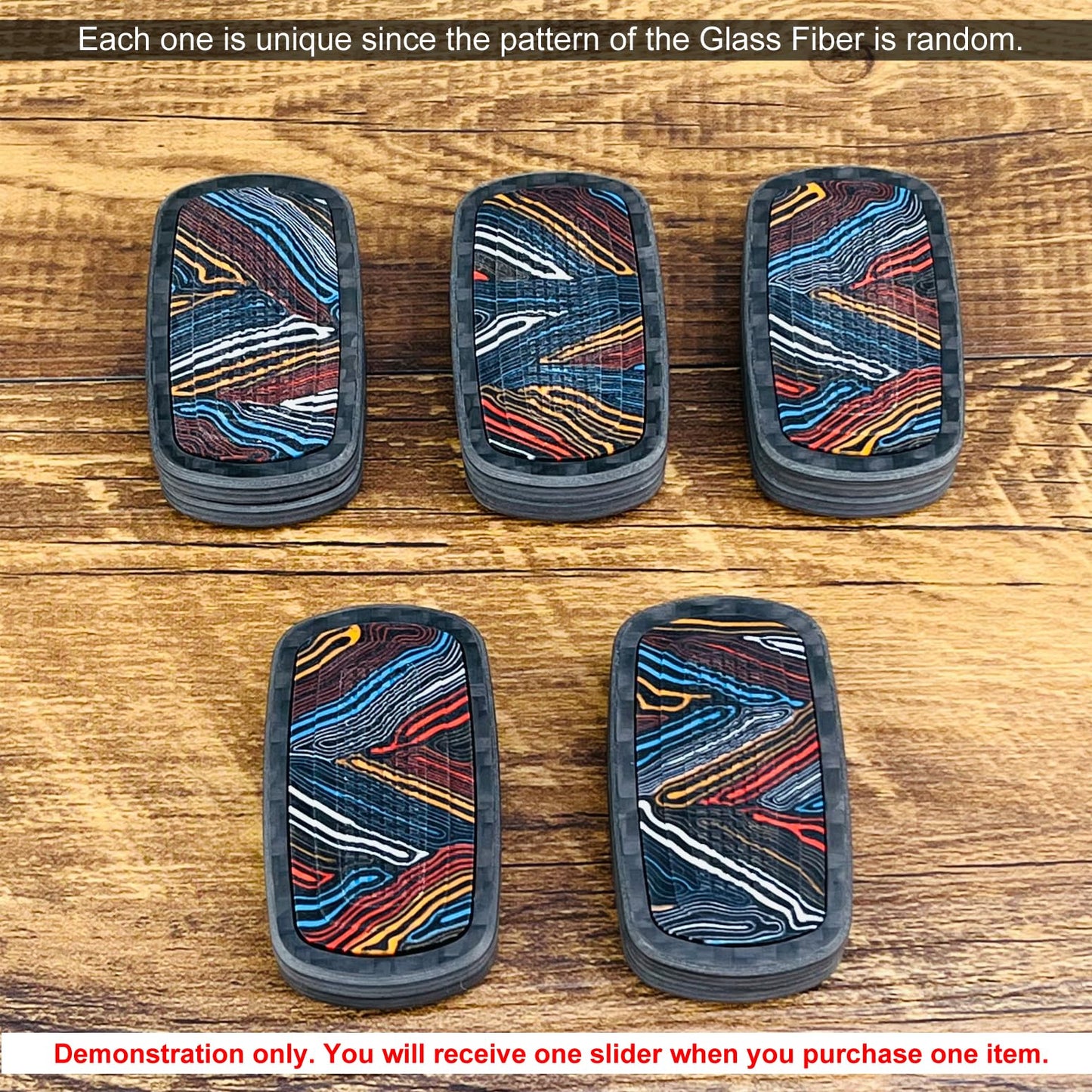 DjuiinoStar Silent Fidget Slider (Carbon Fiber + Glass Fiber)  CNC Machined Free-Floating Push Slider  Addictive Magnetic Toy  Help to Relieve Stress  Best Gift for Fidget Fans DFS-47