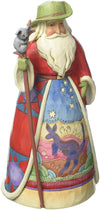 Enesco Jim Shore Heartwood Creek Australian Santa Stone Resin Figurine, 7 Inch, Multicolor,Red, White And Green