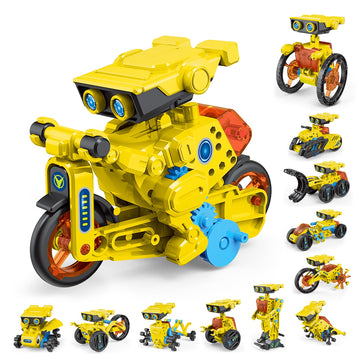 Raesoot Stem Toys For Kids Age 8-13, 12-In-1 Robot Building Toys Science Kits With Rechargeable Battery, Christmas Birthday Gift