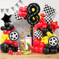 Race Car Birthday Balloons Decorations, 40 Inch Racetrack Black Number 8 Balloon, Large Mylar Black 8 Balloon For 8St Birthday R