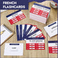Resurhang 200 Pcs French Flashcards French Verb Conjugation Present Tense Flash Cards English French Flash Cards for mature-themeds Kids Study