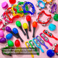 Silipull 72 Pcs Shaker Musical Instruments For Kids, Egg Shaker, Wrist Hand Band Bells, Maracas Shakers, Percussion Tambourine,