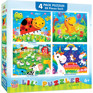 Lil Puzzler 4-Pack 48 Pc Kids Puzzles