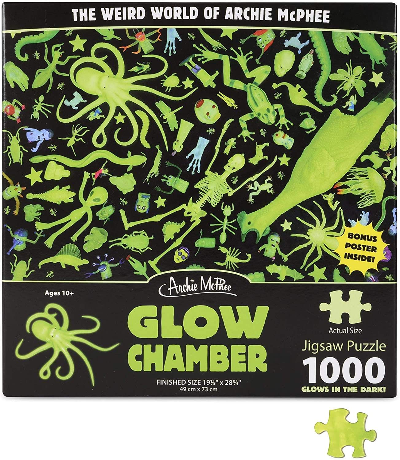 Archie McPhee Glow Chamber Puzzle - Multi-colored Cardboard, One Size, Model 12925