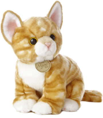 Aurora® Adorable Miyoni® Tots Orange Tabby Kitten Stuffed Animal - Lifelike Detail - Cherished Companionship - 10 Inches
