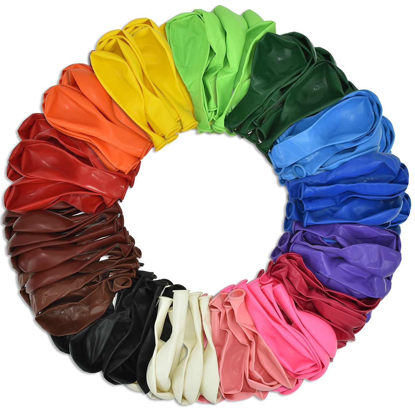 Qrabbit 400 Pack 10'' Party Balloons, Premium Quality Extra Thick Latex Balloons For Helium Or Air Use, 15 Assorted Bright Rainb