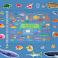 CUPKIN Ocean Sticker Book for Kids - 500+ Shark Stickers, 12 Scenes, Coloring Pages - Deep Sea Gift, Ages 2-8, Model SB-DEEPSEA