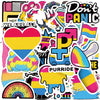 Meplum Pansexual Pride Stickers, 60 Pcs Pan Pride Stickers Bulk For Pansexual Pride Stuff, Waterproof Vinyl Lgbtq Pan Pride Stic