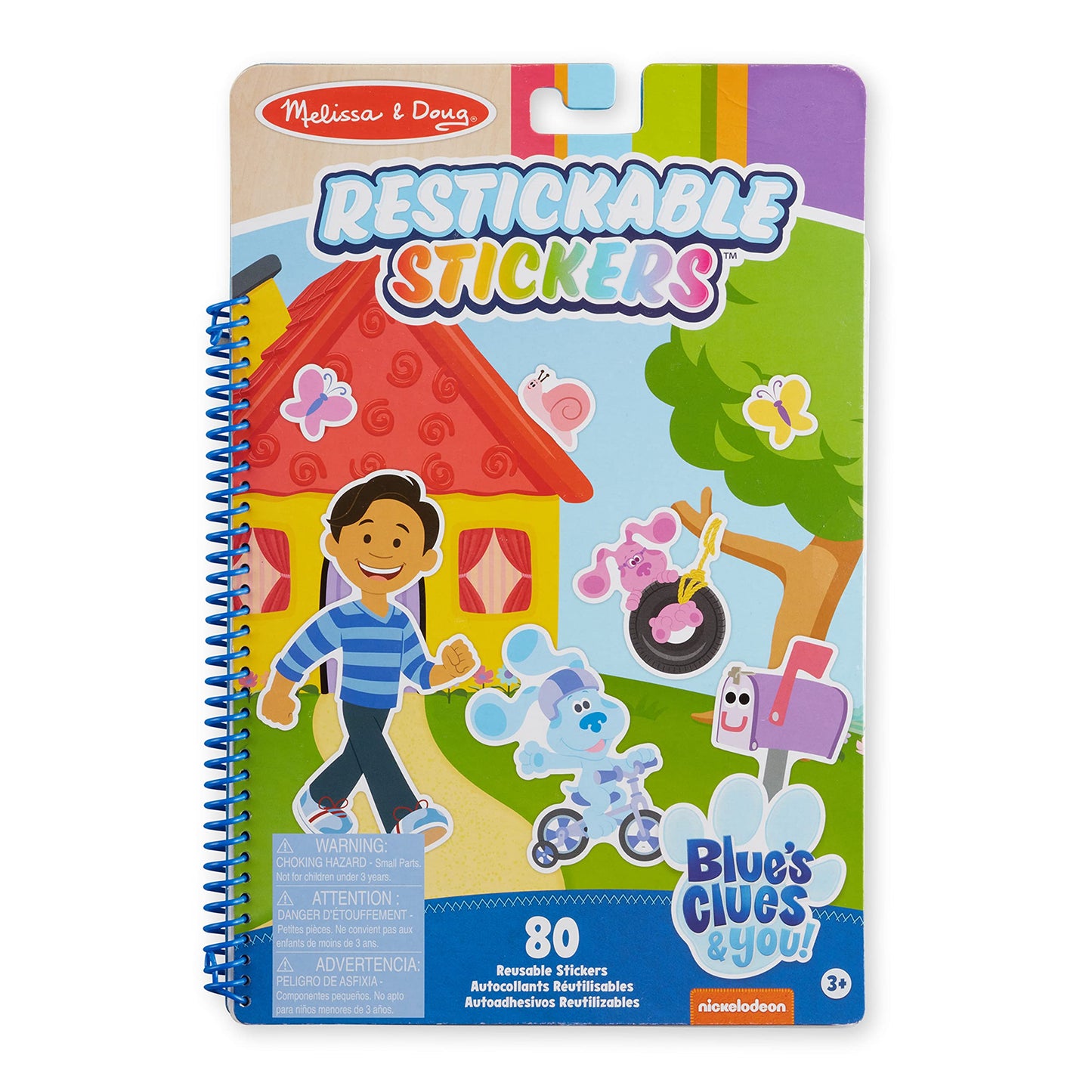 Melissa & Doug Blues Clues & You! Restickable Stickers Pad - Places Blue Loves