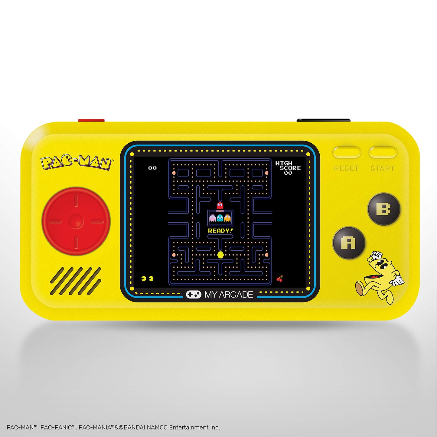 My Arcade Pocket Player Handheld Game Console - Full Color, Yellow, Model DGUNL-3227, Battery/Micro USB Powered, Collectible Gaming