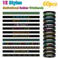 Morcheiong 60 Pieces Motivational Rubber Wristbands Black Inspirational Quote Silicone Bands Unisex Style- 12 Designs