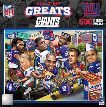 MasterPieces 500 Piece Sports Jigsaw Puzzle for mature-themeds - NFL New York Giants All-Time Greats - 15x21