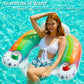 Jasonwell Inflatable Pool Float Chair - Pool Floaties Floating Pool Chair Lounge Floats For Swimming Pool Water Chair Pool Lounger With Cup Holder Pool Toy Party Floaty Adults (Rainbow-Xl)