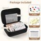 Mexican Train Dominoes Set with Numbers and 8 Wooden Trays/Racks, Double 15 Dominos Travel Set with 8 Tiles Holders, 136 Tiles D